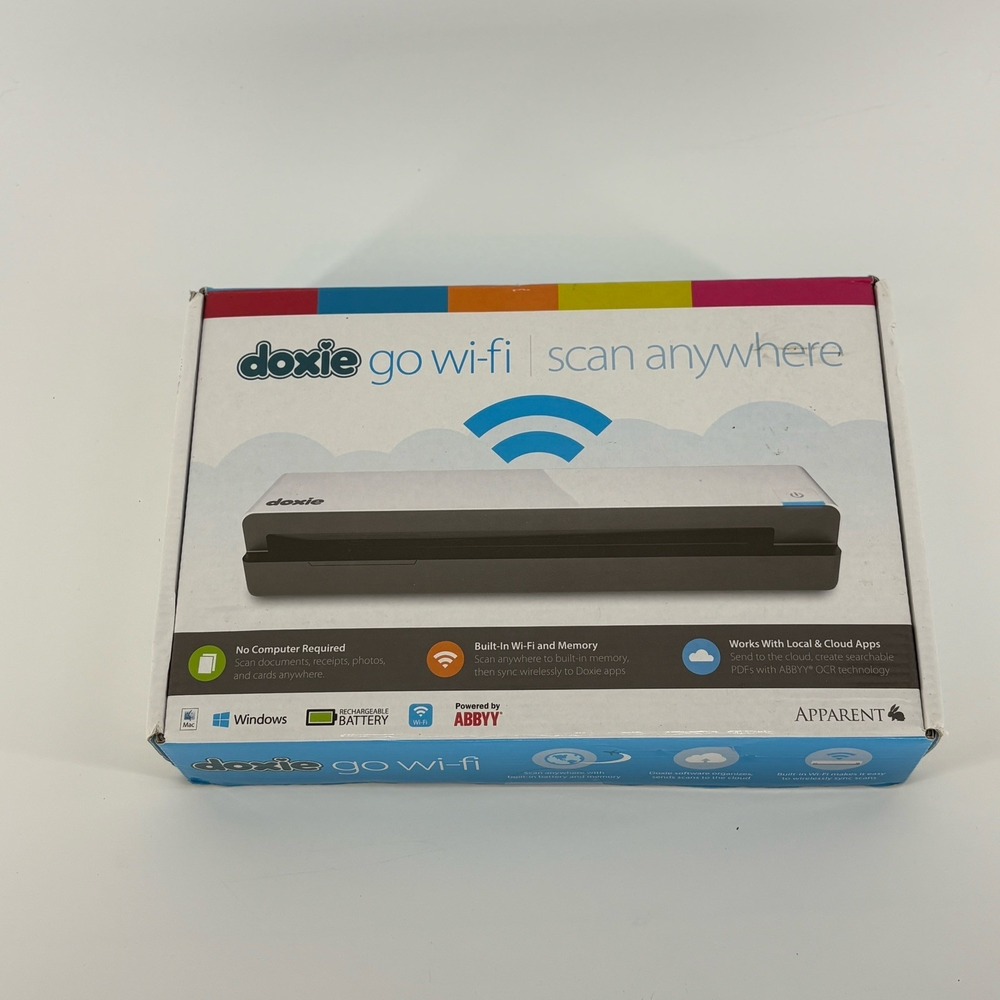 Doxie Go Wifi DX 250 Scan Anywhere Never Used  Portable Document Scanner